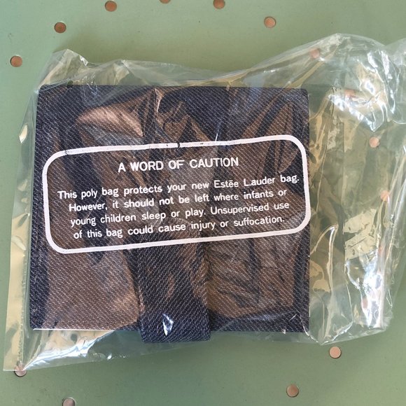 Vintage Estee Lauder Beach Tote Bag & ID Case NWOT - Picture 9 of 9